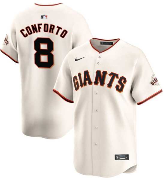Mens San Francisco Giants #8 Michael Conforto Cream Cool Base Stitched Baseball Jersey Dzhi->san francisco giants->MLB Jersey